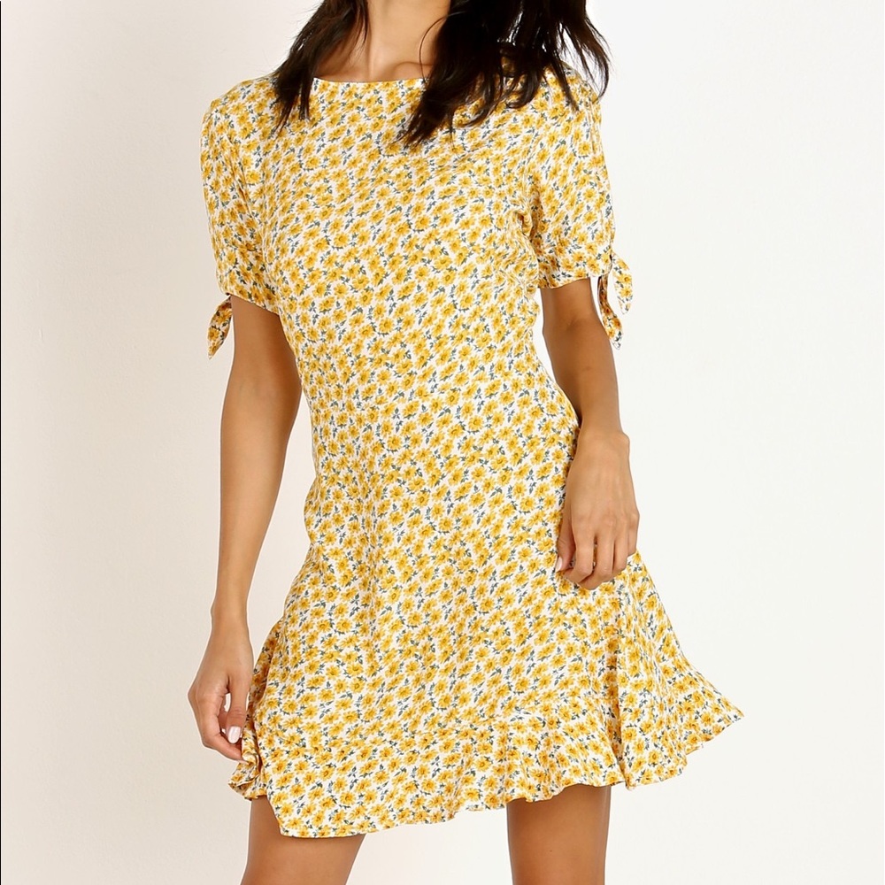 Faithfull the brand daphne sunflower dress